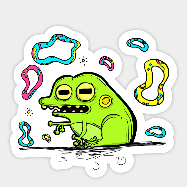 Phsyco frog Sticker by Namarqueza